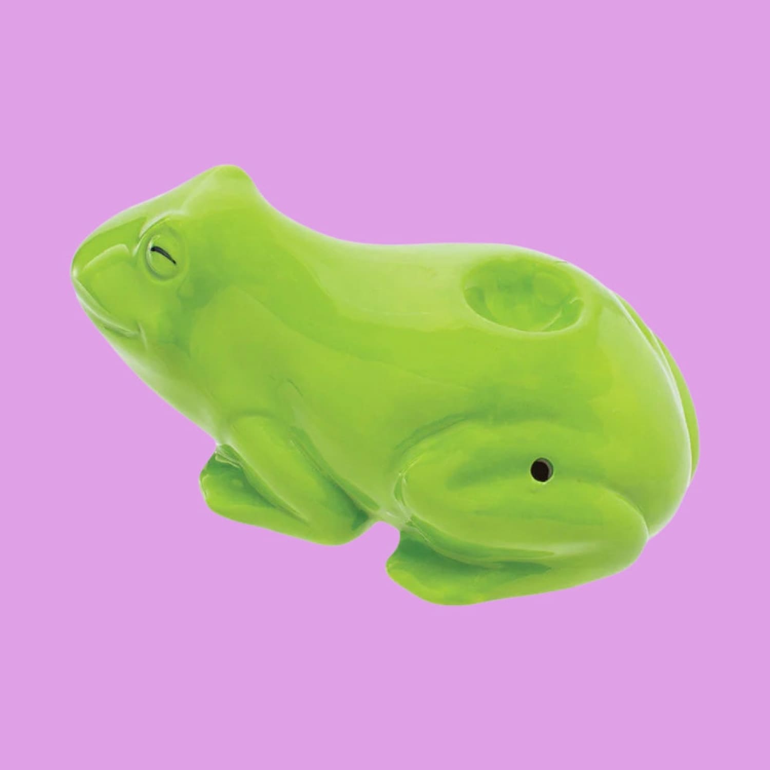 Green Frog Ceramic Hand Pipe Novelty Piece 0623 Hand Pipe