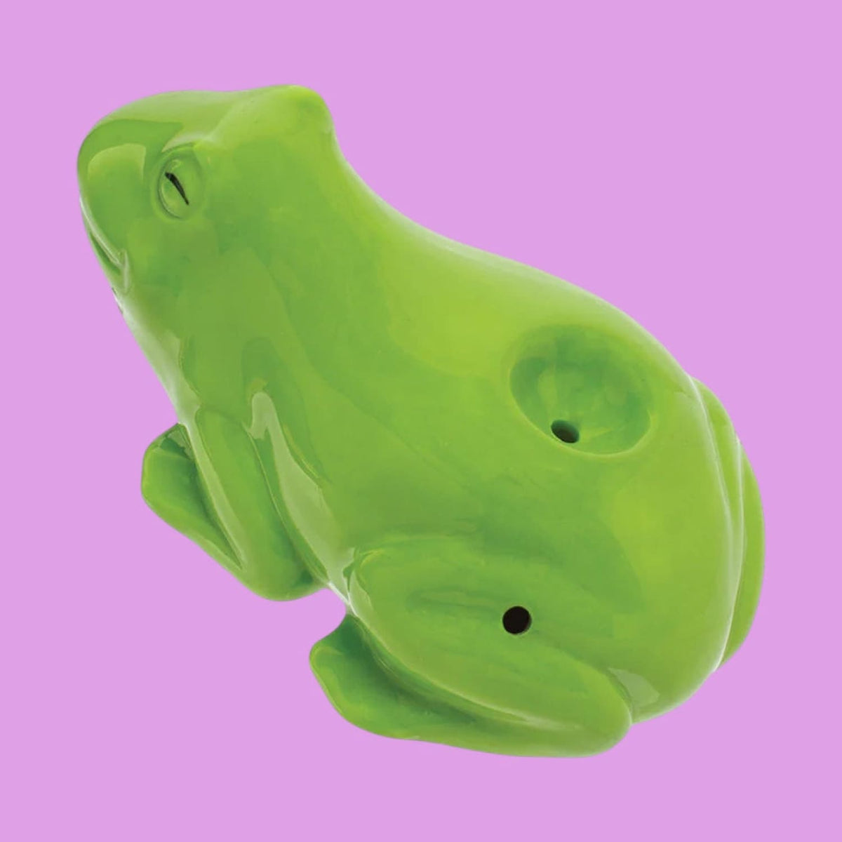 Green Frog Ceramic Hand Pipe Novelty Piece 0623 Hand Pipe