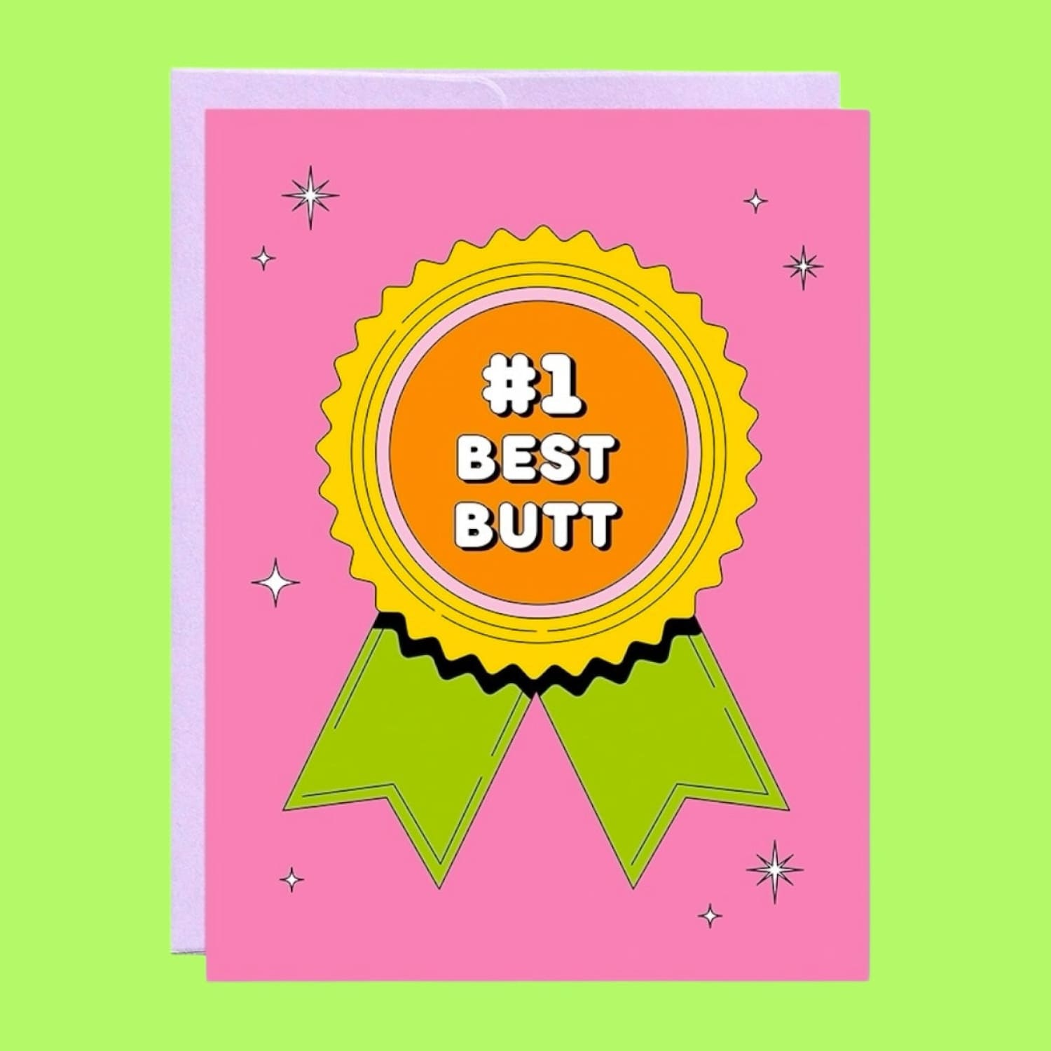 #1 Best Butt Greeting Card