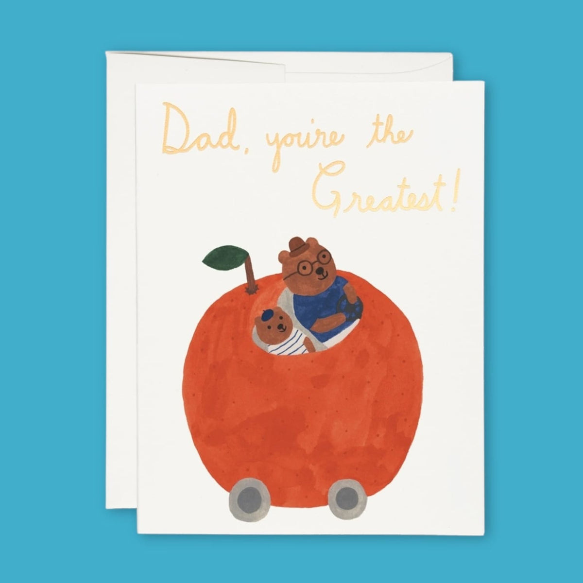 Greeting Card Rcc Orange Car Father’s Day Blank - Greeting