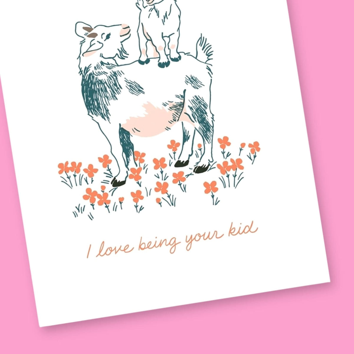 Greeting Card Si Goats Mother’s Day A2 - Blank - Greeting