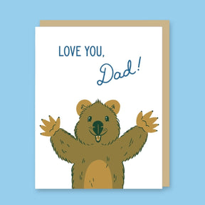 Greeting Card Si Quokka Hug Dad A2 - Blank - Greeting Card