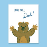 Greeting Card Si Quokka Hug Dad A2 - Blank - Greeting Card