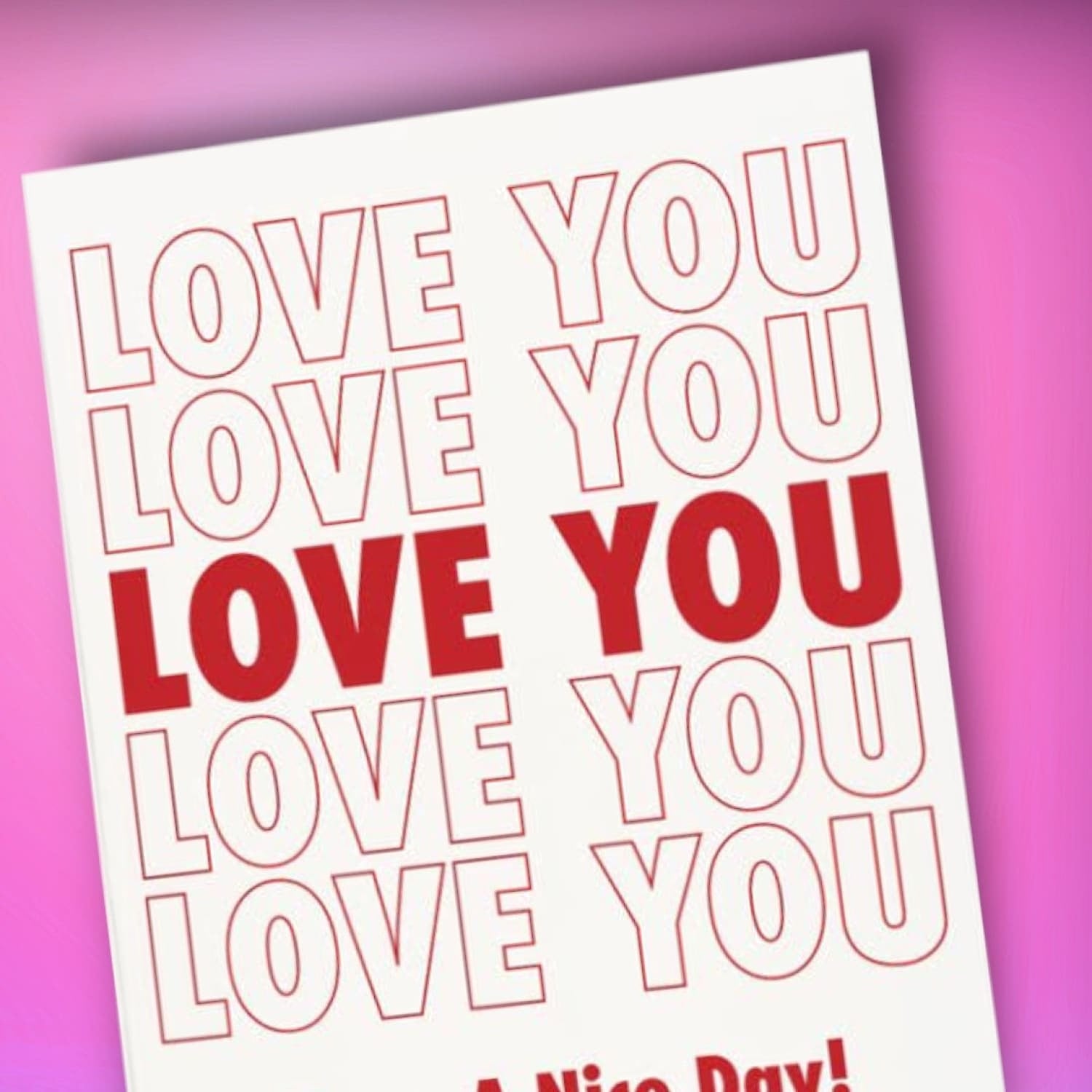 Grocery Bag i Love You Valentine’s Day Card Greeting Card -