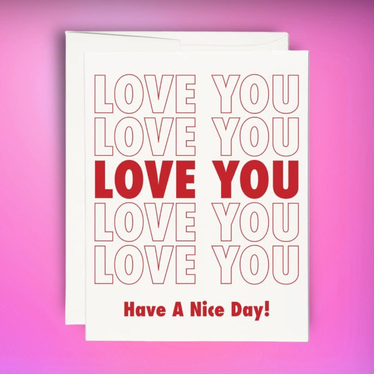 Grocery Bag i Love You Valentine’s Day Card Greeting Card -