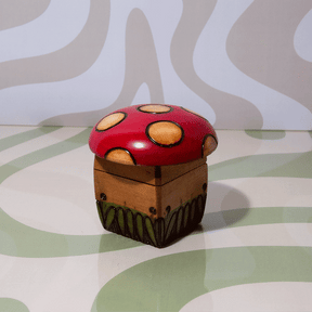 Handmade Mushroom Trinket Box Box - Gift - Jewelry - 