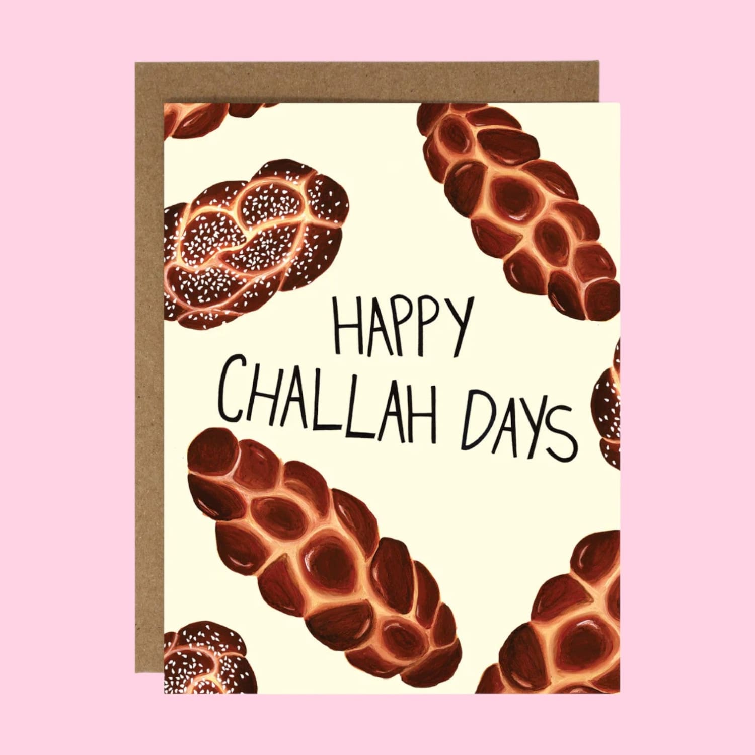 Happy Challah Days Greeting Card Christmas - Card - Cards