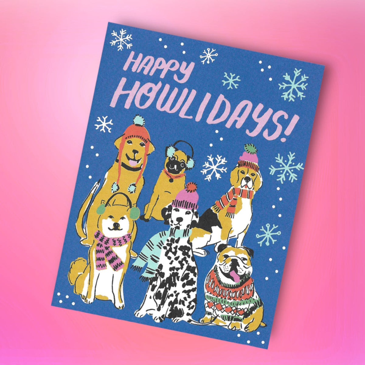 Howlidays Holiday Card Animal Lover - Novelty - Ash + Chess 