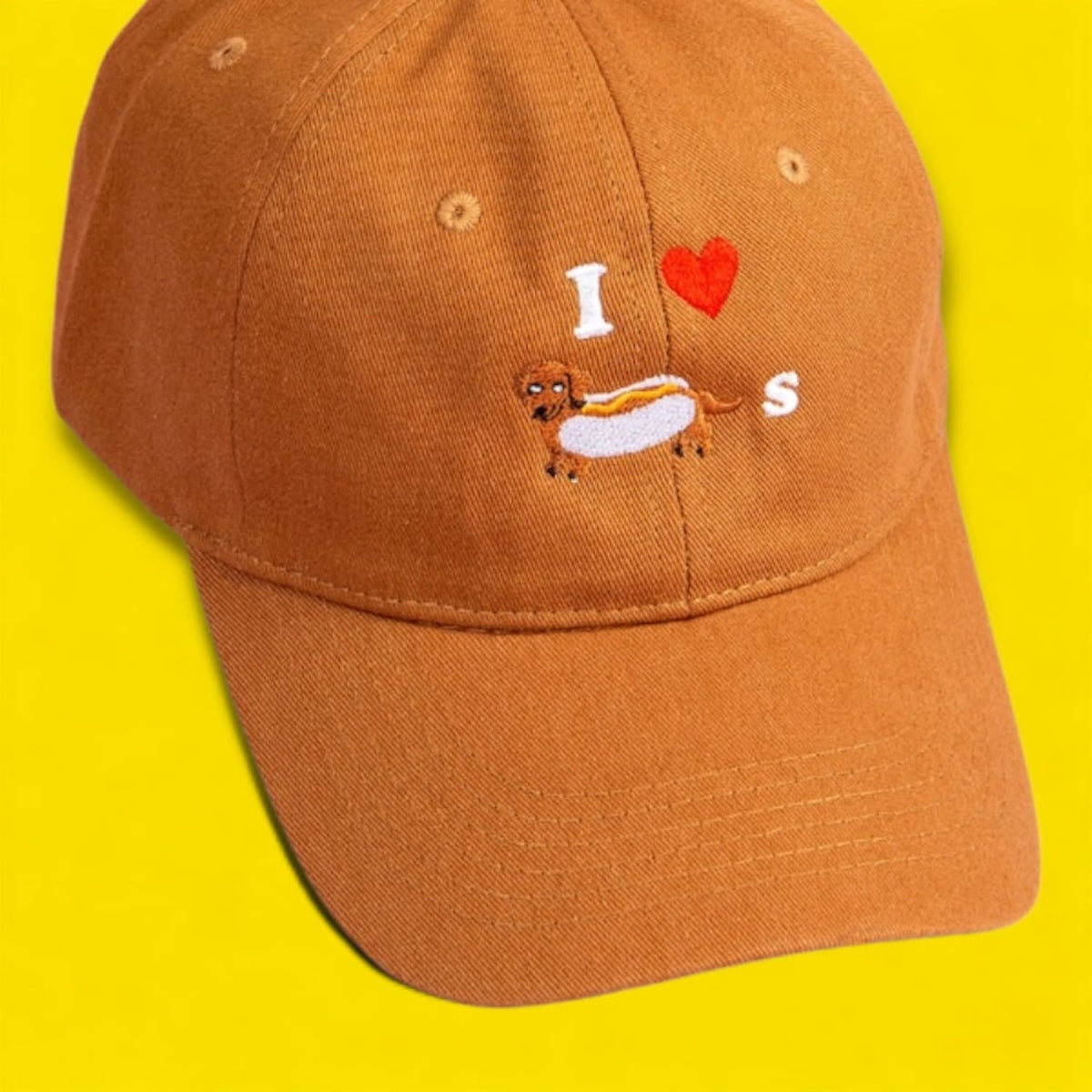 I Heart Hotdogs Dad Hat Adjustable Hat - Dad - Dog Lover