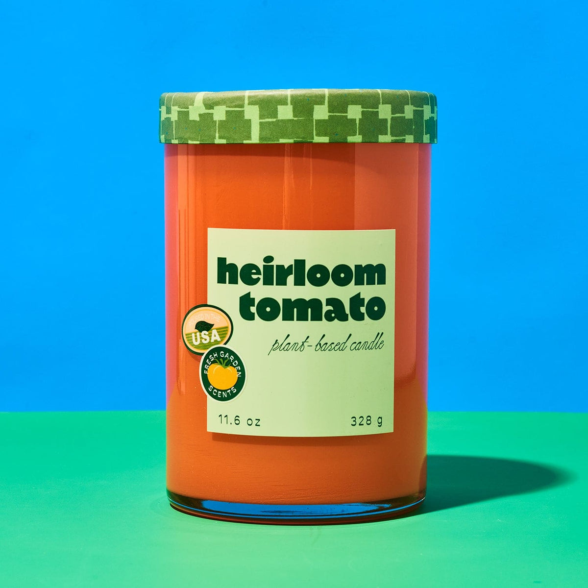 Heirloom Tomato Farmers Market Candle Glass Candle - Fake
