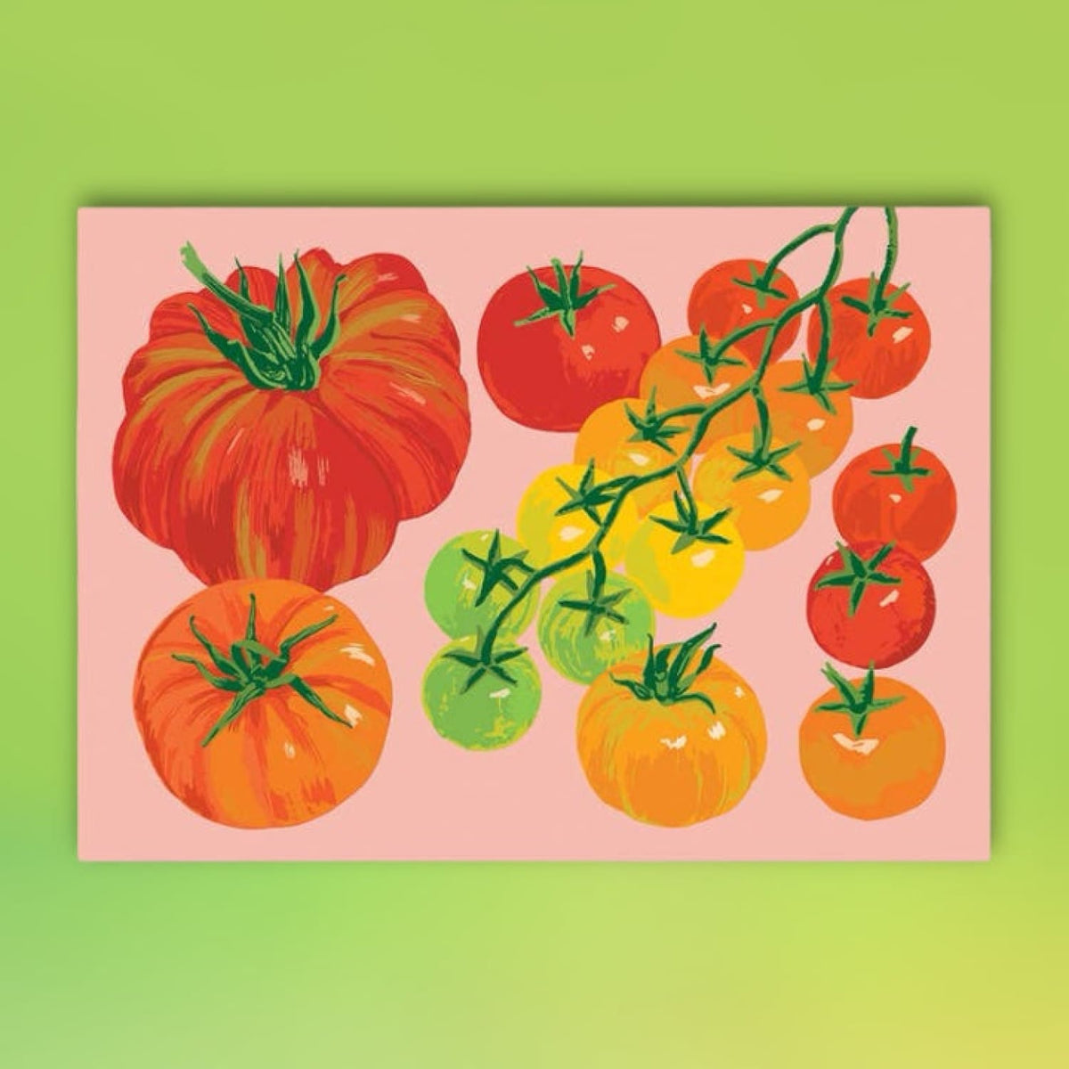 Heirloom Tomatoes Note Card Fake Food - Farmers Market