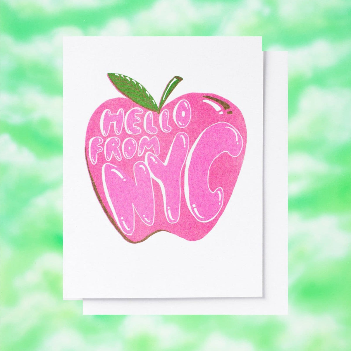 Hello from Nyc - Risograph Greeting Card Art - Greeting Card