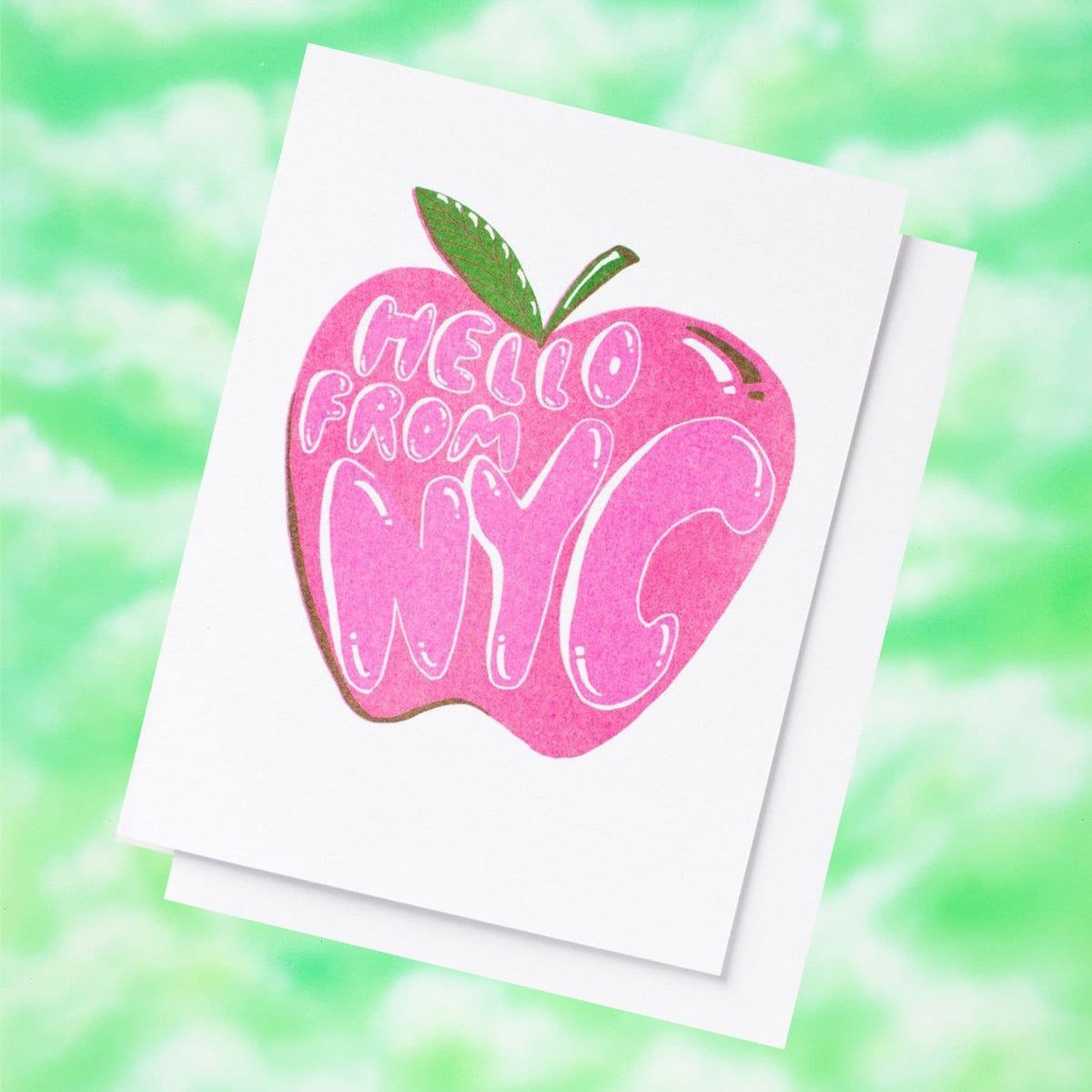 Hello from Nyc - Risograph Greeting Card Art - Greeting Card