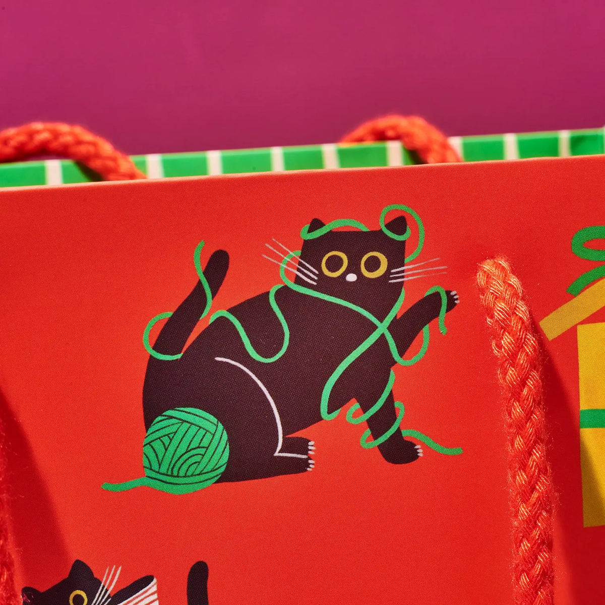 Holiday Black Cat Gift Bag Medium | Friends Nyc Brooklyn Ny
