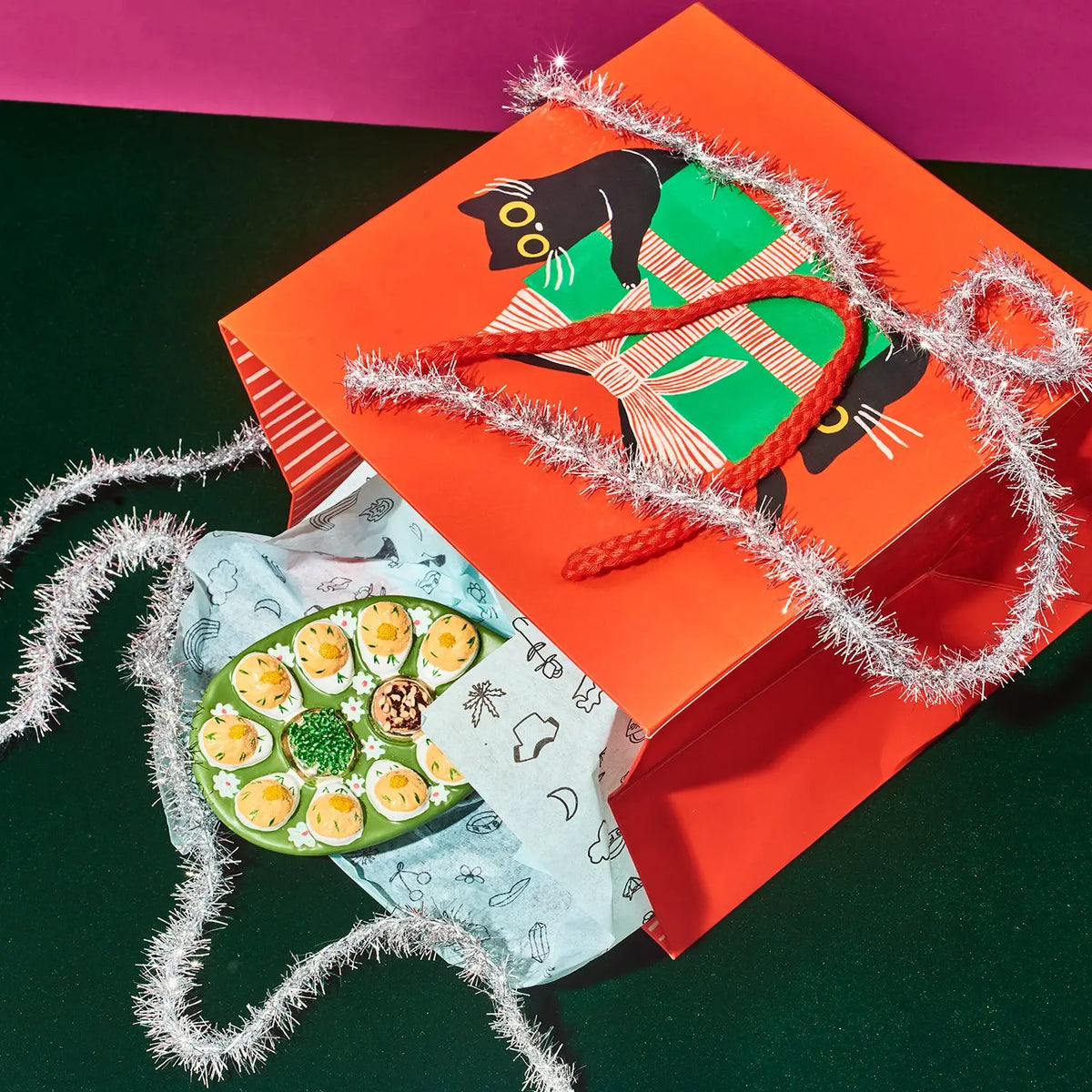 Holiday Black Cat Gift Bag Small | Friends Nyc Brooklyn Ny