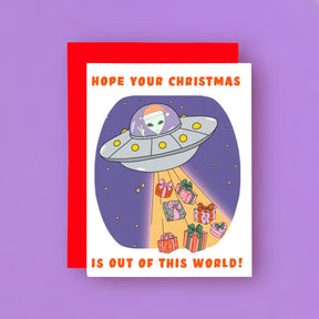 Holiday Card Ia Alien Santa Christmas - Groupbycolor