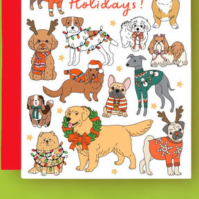 Holiday Card Ia Dogs Christmas - Groupbycolor - Holiday