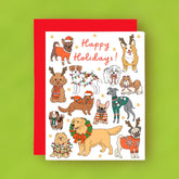 Holiday Card Ia Dogs Christmas - Groupbycolor - Holiday