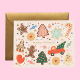 Holiday Cookies Greeting Card A2 - Blank - Christmas - Card