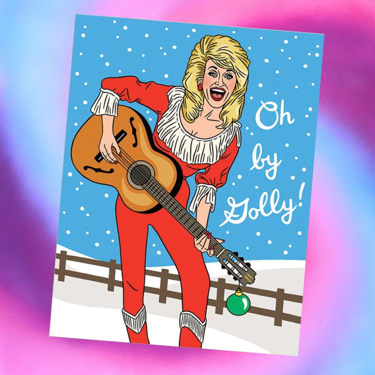 Holly Dolly Christmas Holiday Card Christmas - Card - Cards 