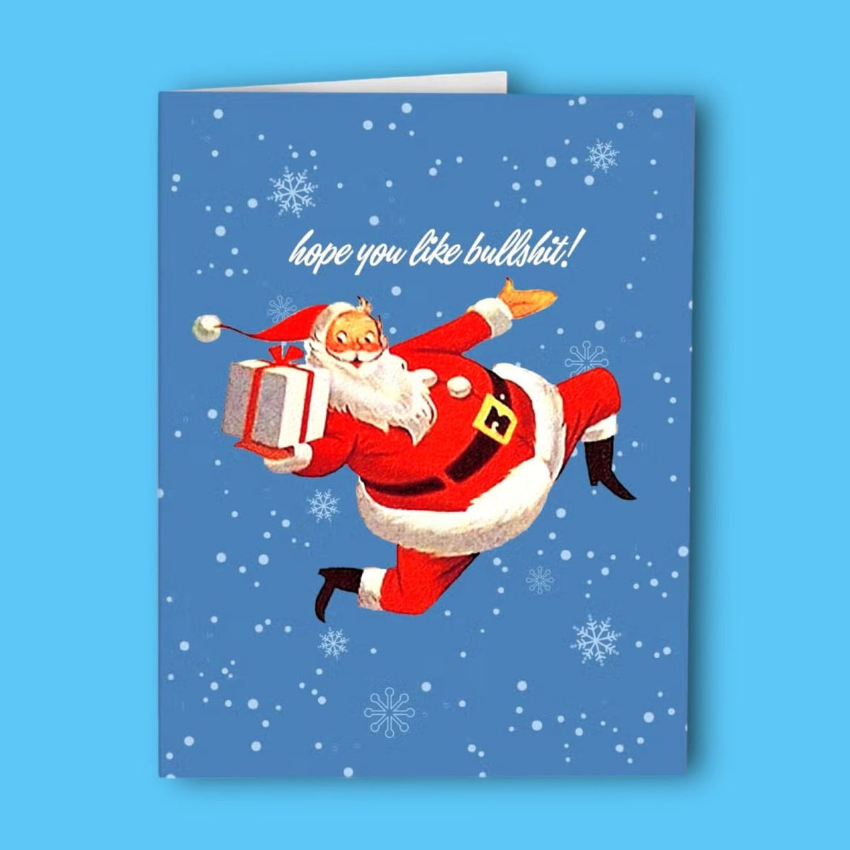 Od Holiday Card Bullshit Santa Eco Friendly - Greeting Card