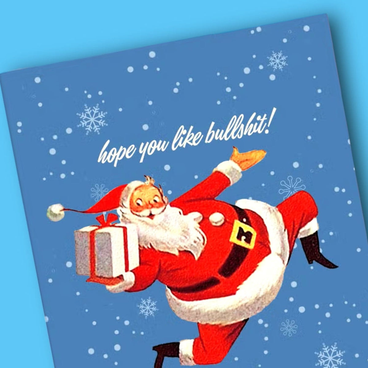 Od Holiday Card Bullshit Santa Eco Friendly - Greeting Card