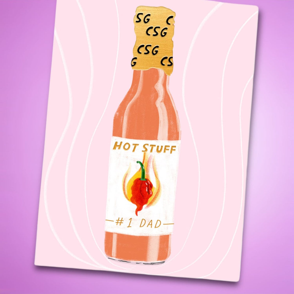 Hot Sauce Father’s Day Greeting Card Carolyn Suzuki