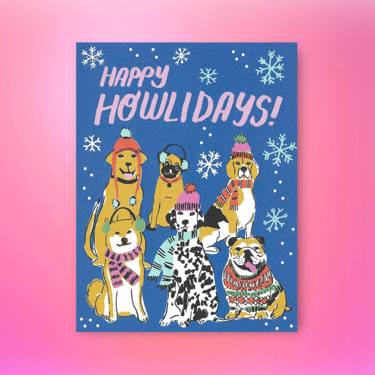 Howlidays Holiday Card Animal Lover - Novelty - Ash + Chess 