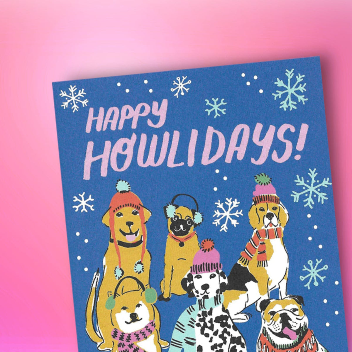 Howlidays Holiday Card Animal Lover - Novelty - Ash + Chess 