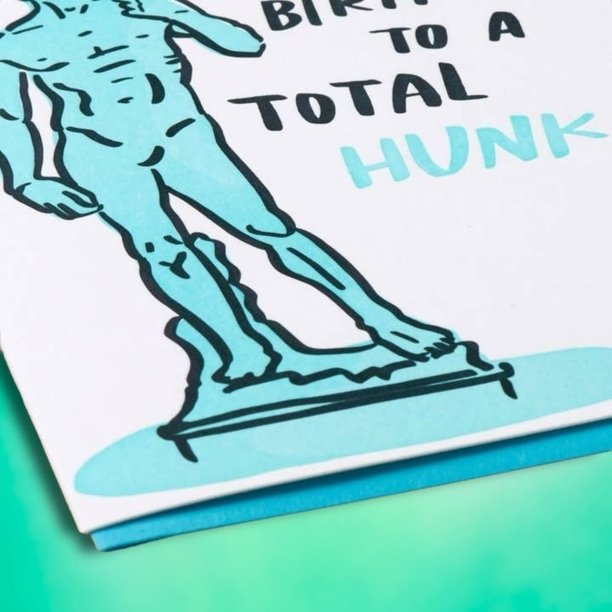Hunky David Birthday Card A2 - Blank - Greeting Card