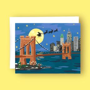 Idlewild Holiday Greeting Card Nyc Brooklyn Bridge