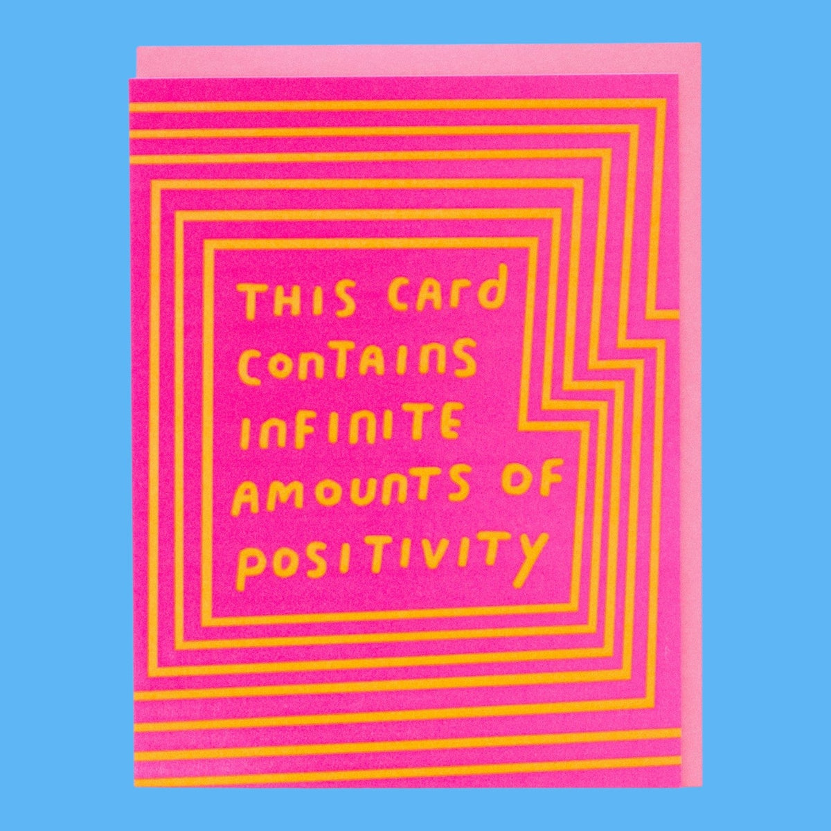 Infinite Positivity Greeting Card | Pink Positive Vibes