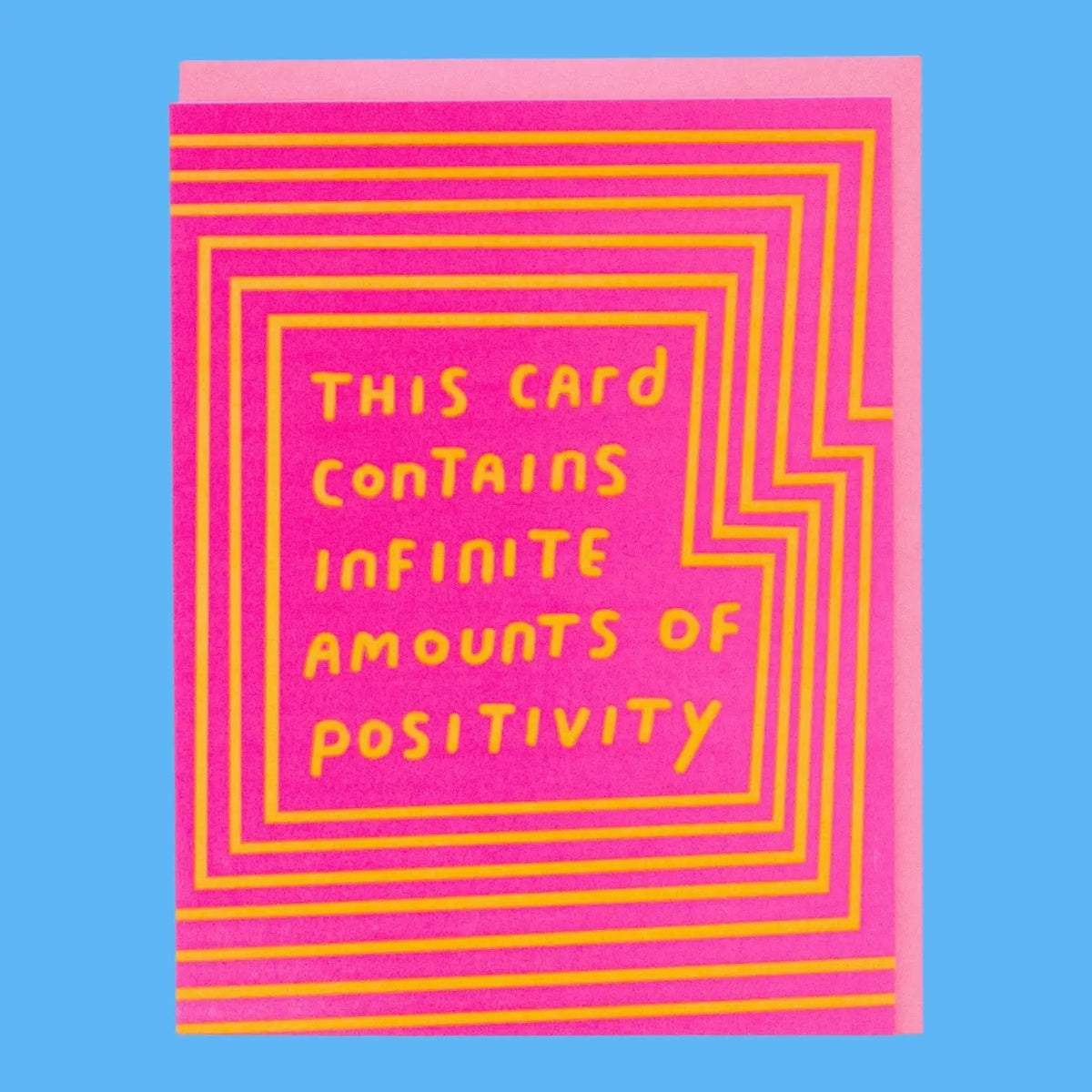 Infinite Positivity Greeting Card | Pink Positive Vibes