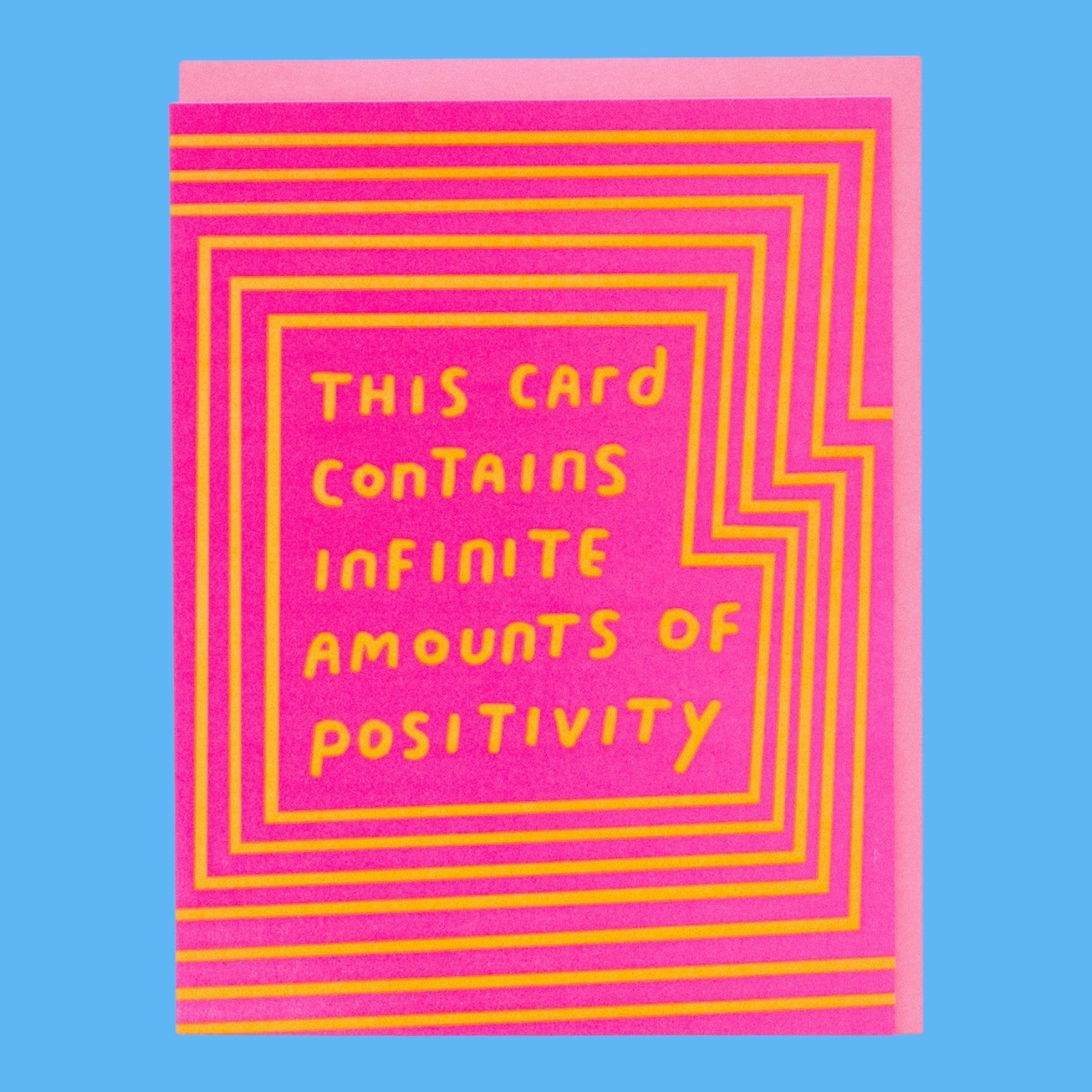 Infinite Positivity Greeting Card | Pink Positive Vibes