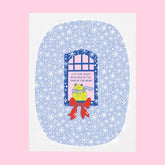 Holiday Froggy Window Greeting Card Christmas - Card