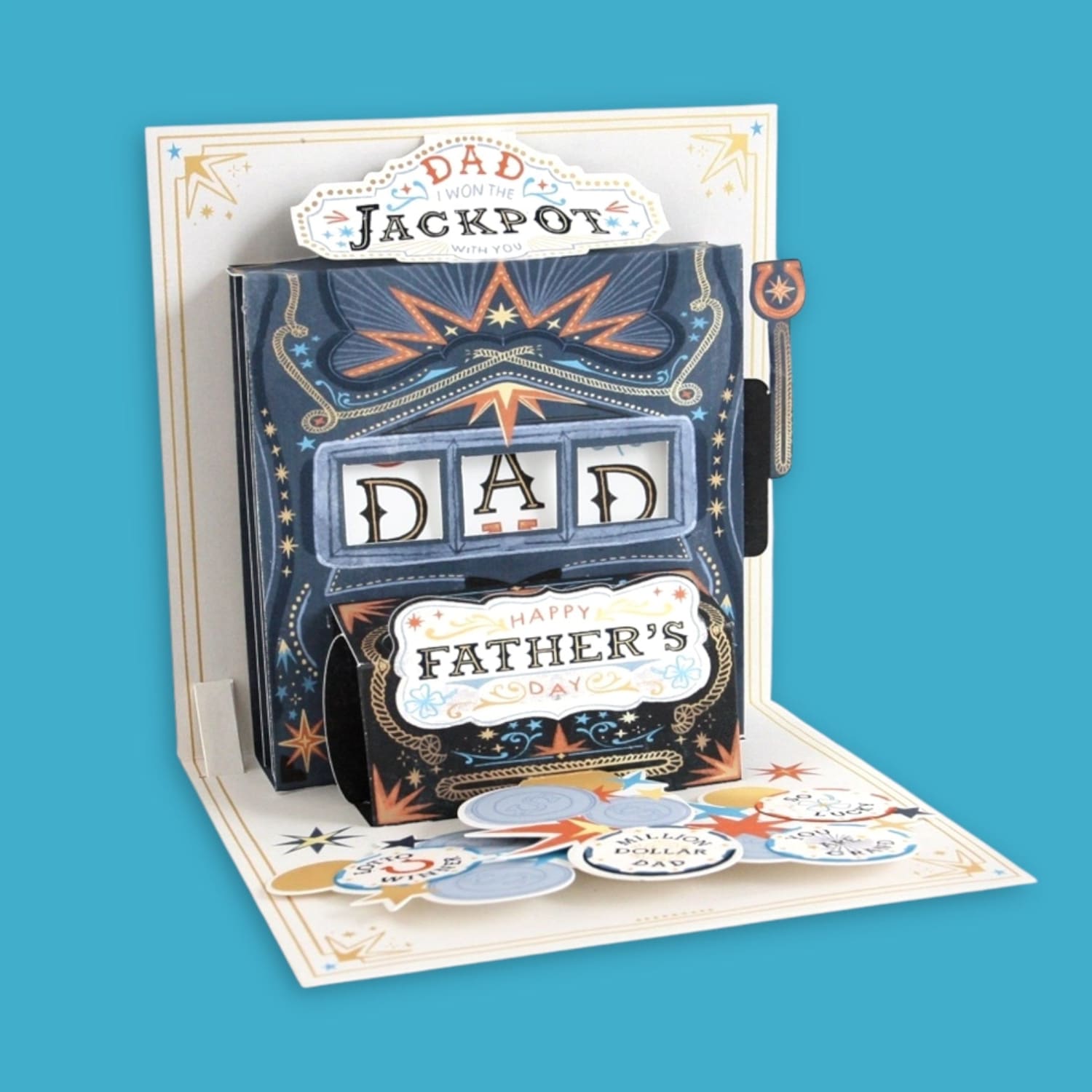 Jackpot Father’s Day Pop Up Greeting Card Blank - Dad Card