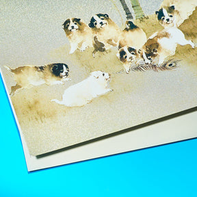 Japanese Greeting Card - Puppies Exclusive - Greeting Card -