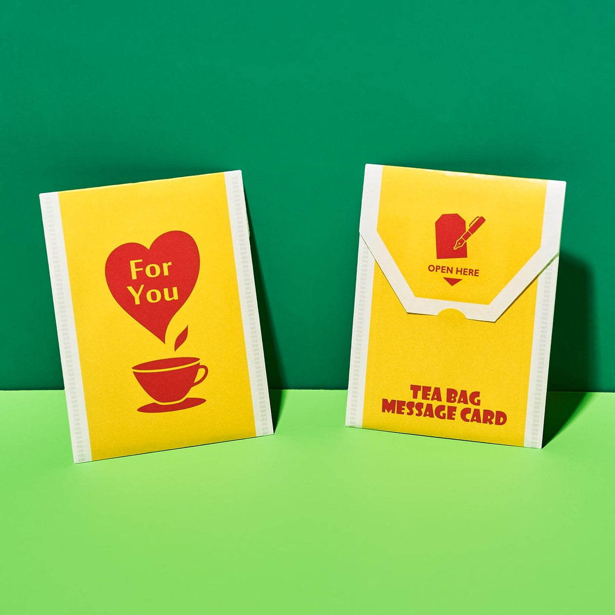 Japanese Greeting Card Set - Teabag Food Novelty - Funny -