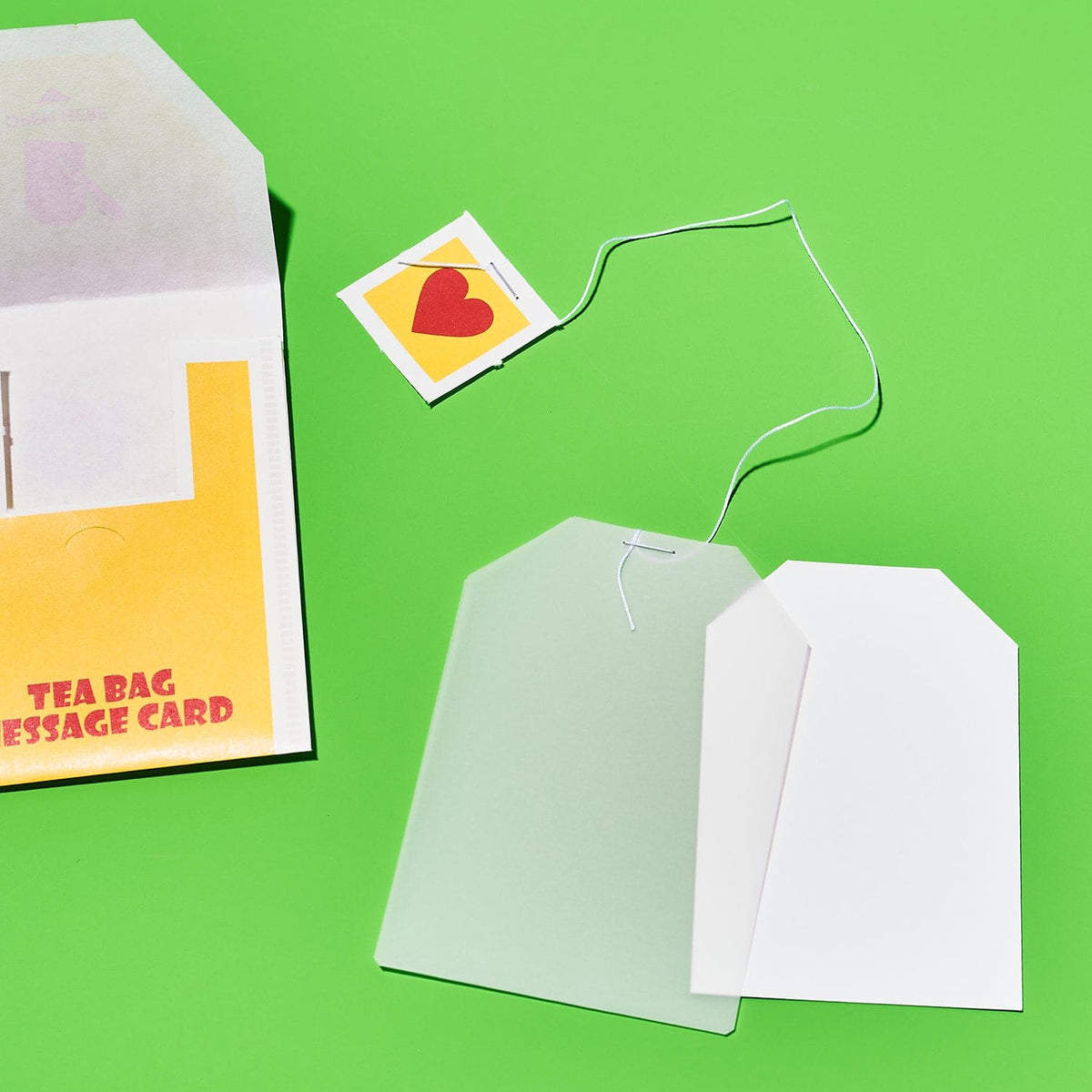 Japanese Greeting Card Set - Teabag Food Novelty - Funny -