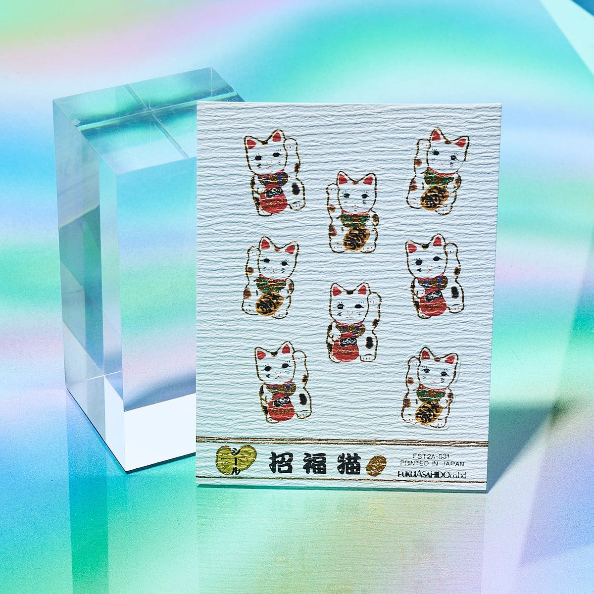 Japanese Paper Stickers - Lucky Cats Decorative Sticker -
