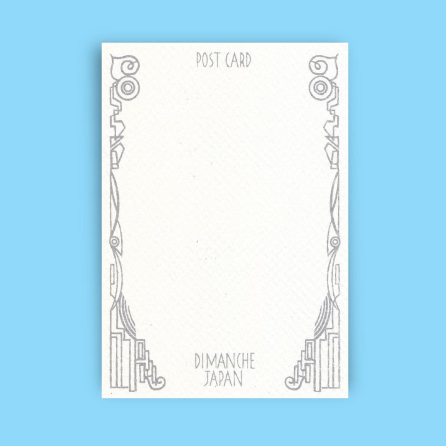Hand Silkscreen Postcard Beau Temps P43 0823 - Greeting Card