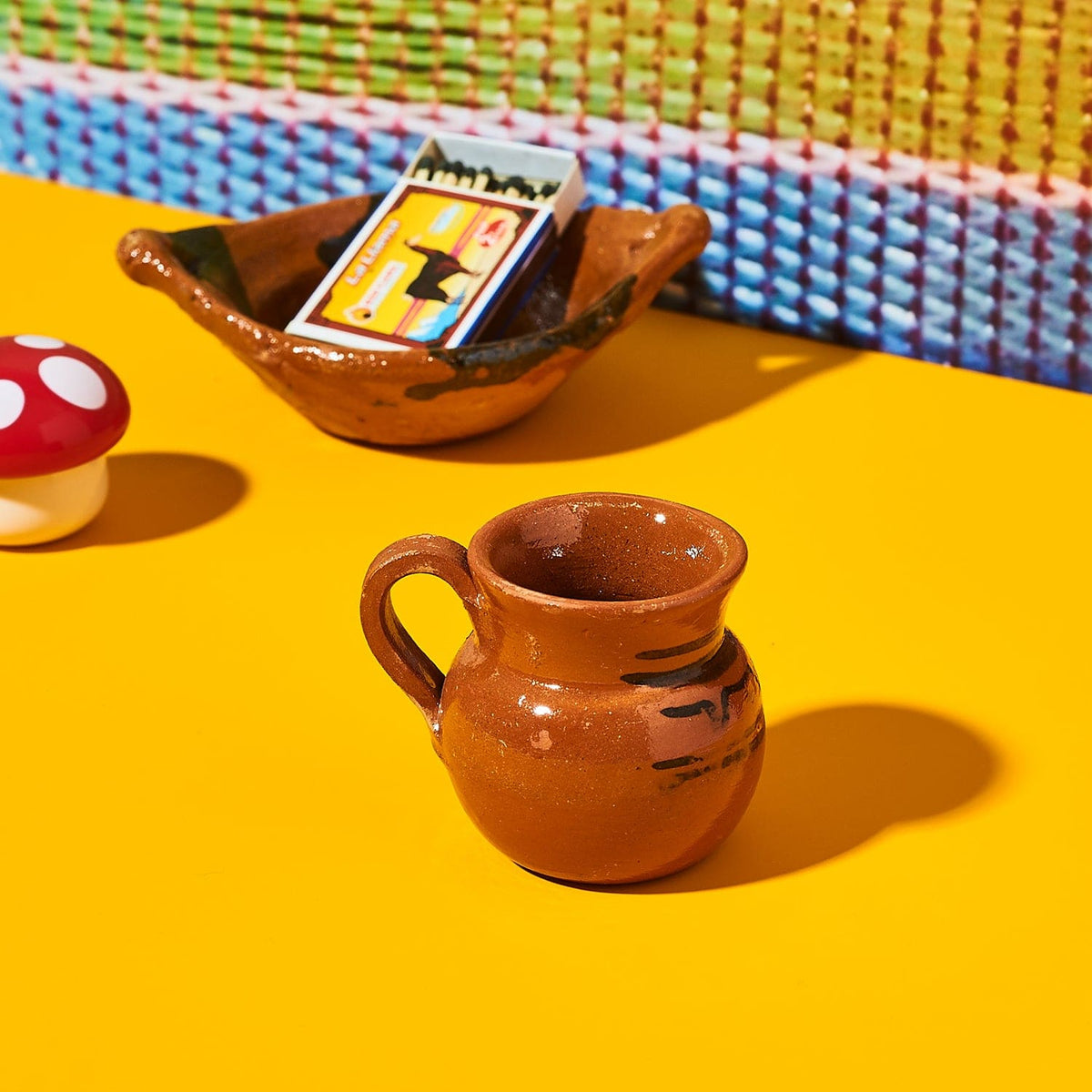 Jarrito Mexican Mug Cdmx22 - Ceramic - Clay - Decor Accent -