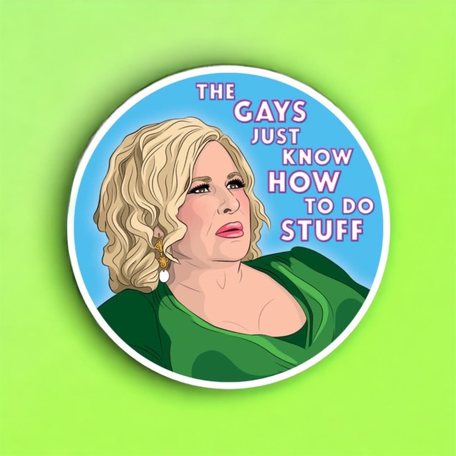 Jennifer Coolidge Gays Do Stuff Sticker Decorative Sticker -