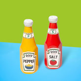 Ketchup and Mustard Salt Pepper Shakers Boxed - Ceramic