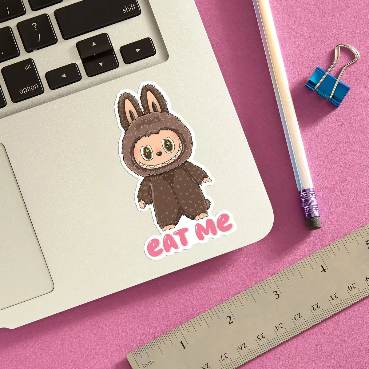 Labubu Eat me Die Cut Sticker - Kawaii Vinyl | Friends Nyc