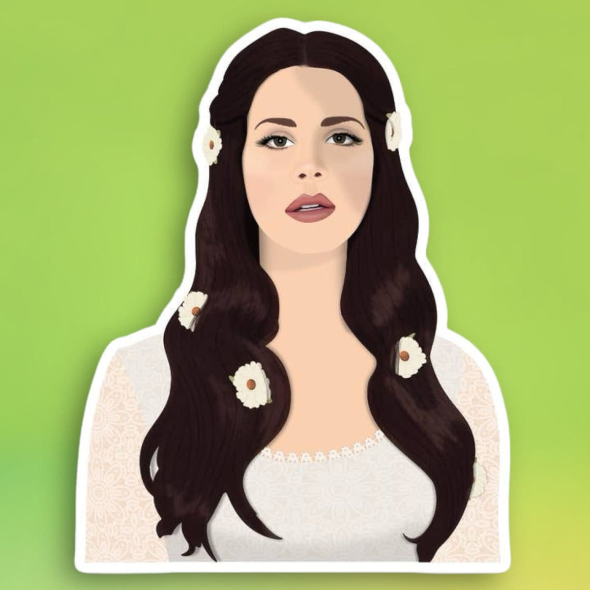 Lana In White Sticker Decorative Sticker - Groupbycolor