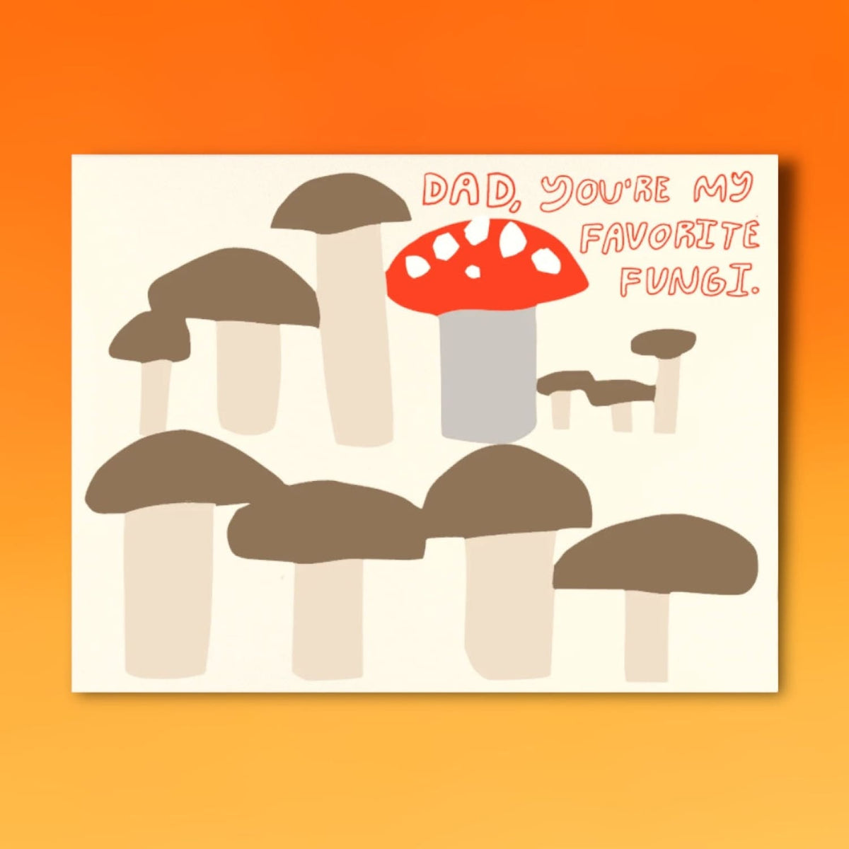 Letterpress Card Pil Fungi Greeting - Groupbycolor