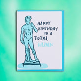 Letterpress Greeting Card Ahwa Birthday Hunk David A2