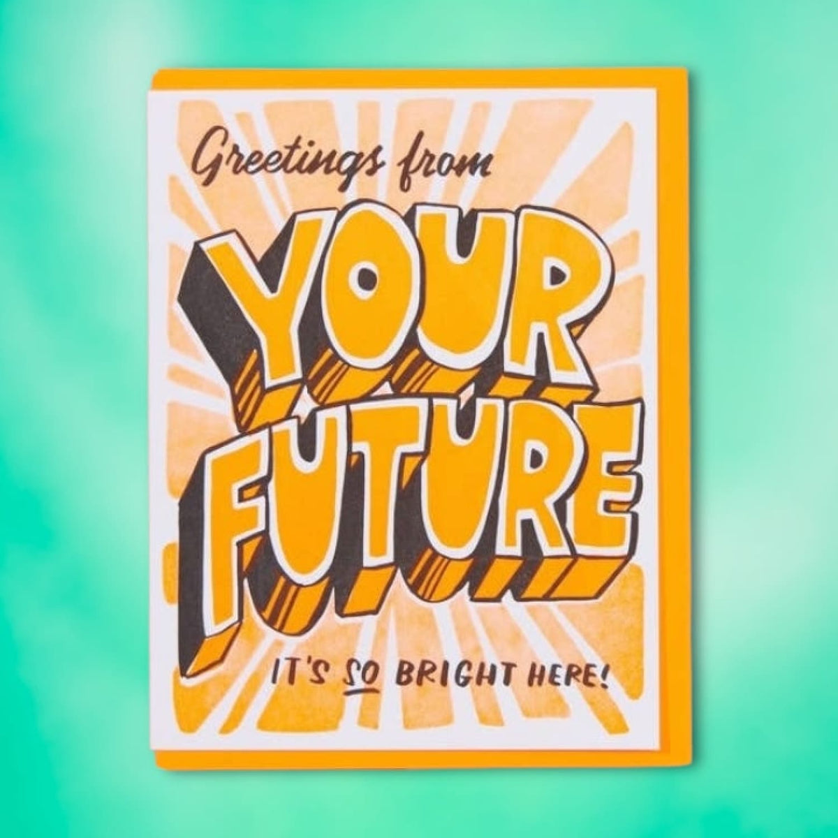Letterpress Greeting Card Ahwa Your Future Grad A2 - Blank