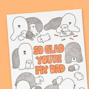 Lhp Letterpress Greeting Card so Glad You’re my Dad